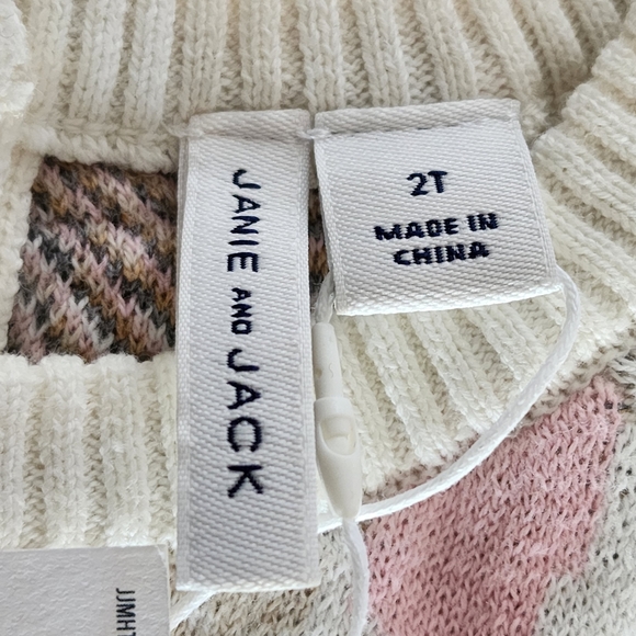 Janie And Jack Kid's Floral Crewneck Sweater - Picture 3 of 6